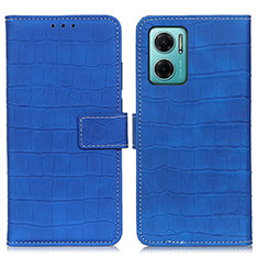 Leather Case Stands Flip Cover Holder K07Z for Xiaomi Redmi 10 5G Blue