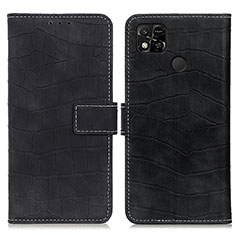 Leather Case Stands Flip Cover Holder K07Z for Xiaomi Redmi 9C Black