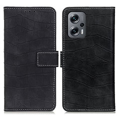 Leather Case Stands Flip Cover Holder K07Z for Xiaomi Redmi Note 11T Pro 5G Black