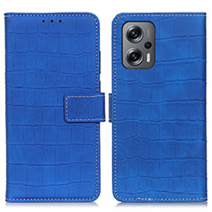 Leather Case Stands Flip Cover Holder K07Z for Xiaomi Redmi Note 11T Pro+ Plus 5G Blue