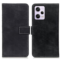 Leather Case Stands Flip Cover Holder K07Z for Xiaomi Redmi Note 12 Explorer Black