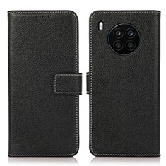 Leather Case Stands Flip Cover Holder K08Z for Huawei Nova 8i Black