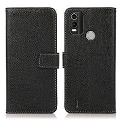 Leather Case Stands Flip Cover Holder K08Z for Nokia C21 Plus Black