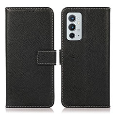 Leather Case Stands Flip Cover Holder K08Z for OnePlus 9RT 5G Black