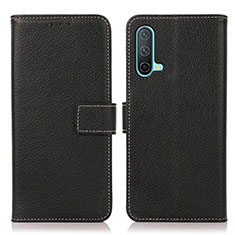 Leather Case Stands Flip Cover Holder K08Z for OnePlus Nord CE 5G Black