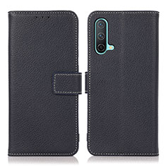 Leather Case Stands Flip Cover Holder K08Z for OnePlus Nord CE 5G Navy Blue