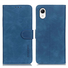 Leather Case Stands Flip Cover Holder K08Z for Samsung Galaxy A23 5G SC-56C Blue