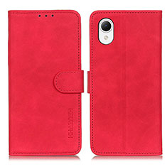 Leather Case Stands Flip Cover Holder K08Z for Samsung Galaxy A23 5G SC-56C Red