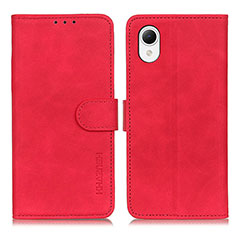 Leather Case Stands Flip Cover Holder K08Z for Samsung Galaxy A23s Red