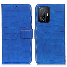 Leather Case Stands Flip Cover Holder K08Z for Xiaomi Mi 11T 5G Blue