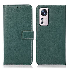 Leather Case Stands Flip Cover Holder K08Z for Xiaomi Mi 12S Pro 5G Green