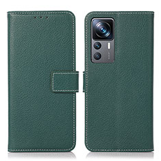 Leather Case Stands Flip Cover Holder K08Z for Xiaomi Mi 12T 5G Green