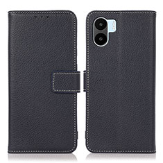 Leather Case Stands Flip Cover Holder K08Z for Xiaomi Poco C51 Navy Blue