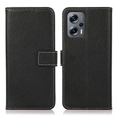 Leather Case Stands Flip Cover Holder K08Z for Xiaomi Redmi K50i 5G Black