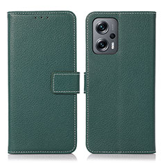 Leather Case Stands Flip Cover Holder K08Z for Xiaomi Redmi K50i 5G Green