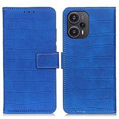 Leather Case Stands Flip Cover Holder K08Z for Xiaomi Redmi Note 12 Turbo 5G Navy Blue