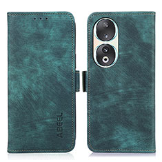 Leather Case Stands Flip Cover Holder K09Z for Huawei Honor 90 5G Green