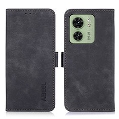 Leather Case Stands Flip Cover Holder K09Z for Motorola Moto Edge (2023) 5G Black