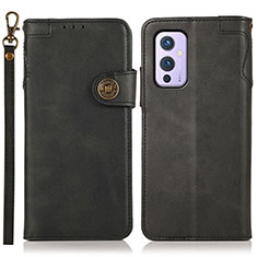 Leather Case Stands Flip Cover Holder K09Z for OnePlus 9 5G Black