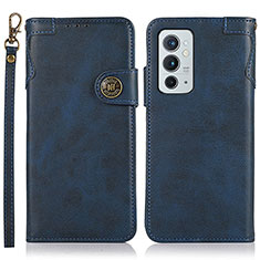 Leather Case Stands Flip Cover Holder K09Z for OnePlus 9RT 5G Blue