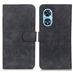 Leather Case Stands Flip Cover Holder K09Z for Oppo A1 5G Black