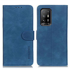 Leather Case Stands Flip Cover Holder K09Z for Oppo A94 5G Blue