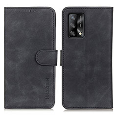 Leather Case Stands Flip Cover Holder K09Z for Oppo F19 Black