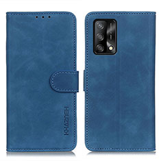 Leather Case Stands Flip Cover Holder K09Z for Oppo F19 Blue