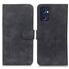 Leather Case Stands Flip Cover Holder K09Z for Oppo Find X5 Lite 5G Black