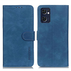 Leather Case Stands Flip Cover Holder K09Z for Oppo Find X5 Lite 5G Blue