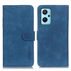 Leather Case Stands Flip Cover Holder K09Z for Oppo K10 4G Blue