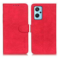 Leather Case Stands Flip Cover Holder K09Z for Oppo K10 4G Red