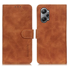 Leather Case Stands Flip Cover Holder K09Z for Oppo K10 Pro 5G Brown