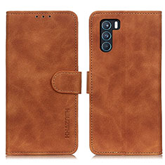 Leather Case Stands Flip Cover Holder K09Z for Oppo K9 Pro 5G Brown