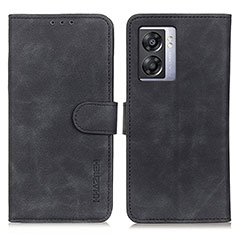 Leather Case Stands Flip Cover Holder K09Z for Realme Q5i 5G Black