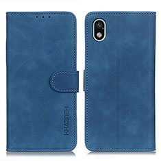Leather Case Stands Flip Cover Holder K09Z for Sony Xperia Ace III SOG08 Blue