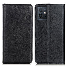 Leather Case Stands Flip Cover Holder K09Z for Vivo Y30 5G Black