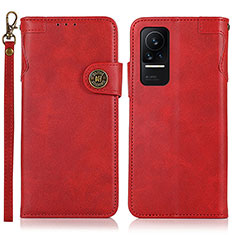 Leather Case Stands Flip Cover Holder K09Z for Xiaomi Civi 1S 5G Red