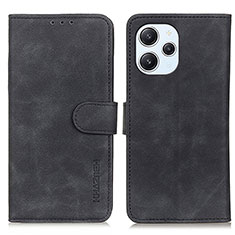 Leather Case Stands Flip Cover Holder K09Z for Xiaomi Redmi 12 4G Black