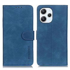 Leather Case Stands Flip Cover Holder K09Z for Xiaomi Redmi 12 4G Blue