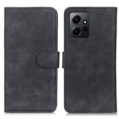 Leather Case Stands Flip Cover Holder K09Z for Xiaomi Redmi Note 12 4G Black