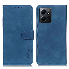 Leather Case Stands Flip Cover Holder K09Z for Xiaomi Redmi Note 12 4G Blue