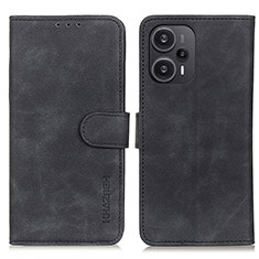 Leather Case Stands Flip Cover Holder K09Z for Xiaomi Redmi Note 12 Turbo 5G Black