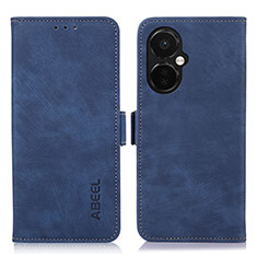 Leather Case Stands Flip Cover Holder K10Z for OnePlus Nord CE 3 Lite 5G Blue