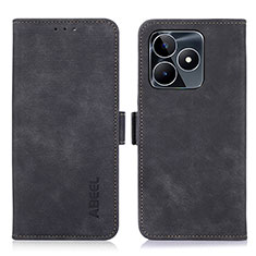 Leather Case Stands Flip Cover Holder K10Z for Realme C51 Black