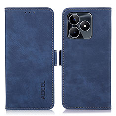 Leather Case Stands Flip Cover Holder K10Z for Realme C53 Blue