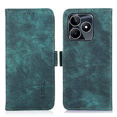 Leather Case Stands Flip Cover Holder K10Z for Realme C53 India Green