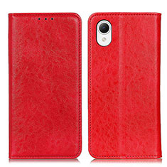 Leather Case Stands Flip Cover Holder K10Z for Samsung Galaxy A23 5G SC-56C Red