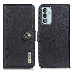 Leather Case Stands Flip Cover Holder KZ2 for Samsung Galaxy M23 5G Black