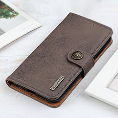 Leather Case Stands Flip Cover Holder KZ2 for Xiaomi Poco C65 Gray